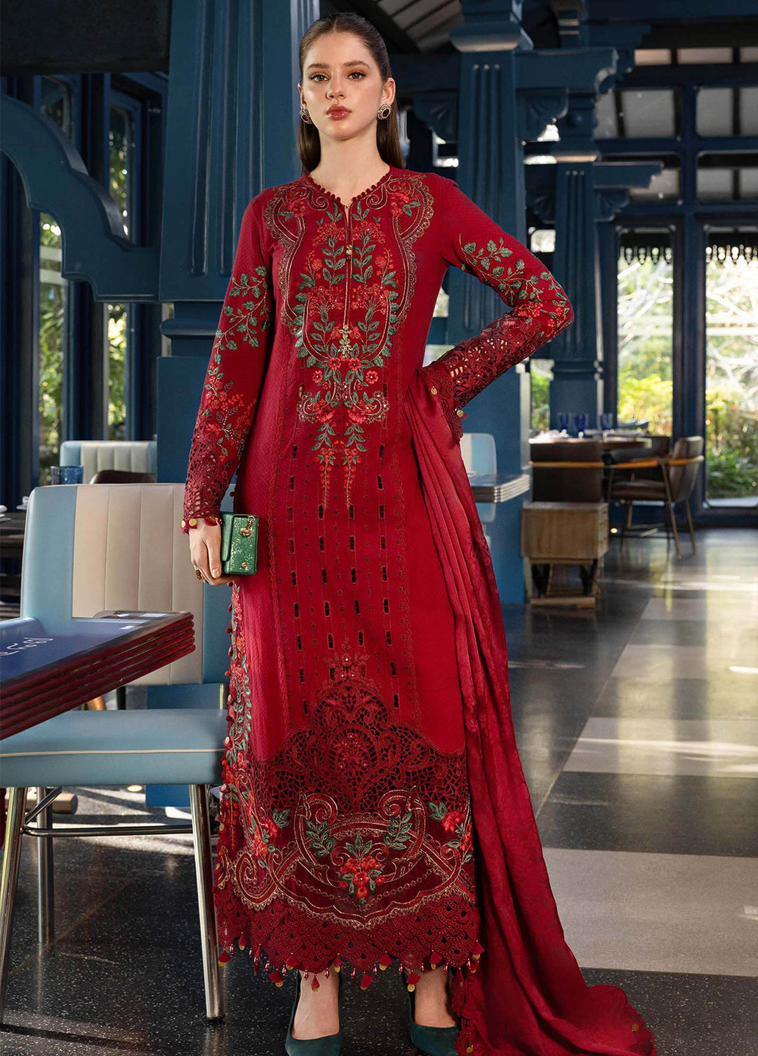 Maria.B Lawn Volume-26 Design D5 Unstitched 3 Piece - Multicolour