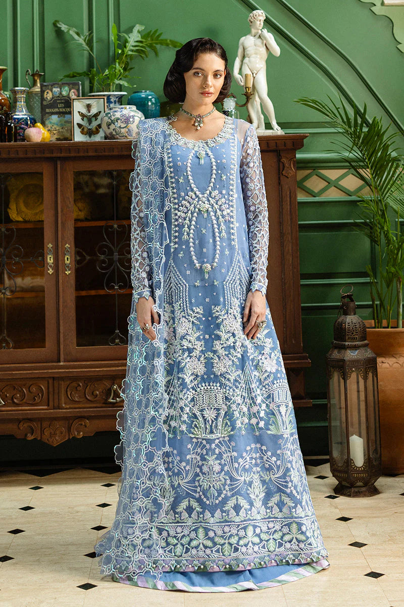 Hemline Inception Before the Rain HUNWD250108 Unstitched Wedding Suit - Powder Blue