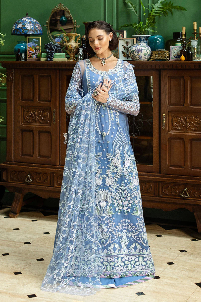 Hemline Inception Before the Rain HUNWD250108 Unstitched Wedding Suit - Powder Blue