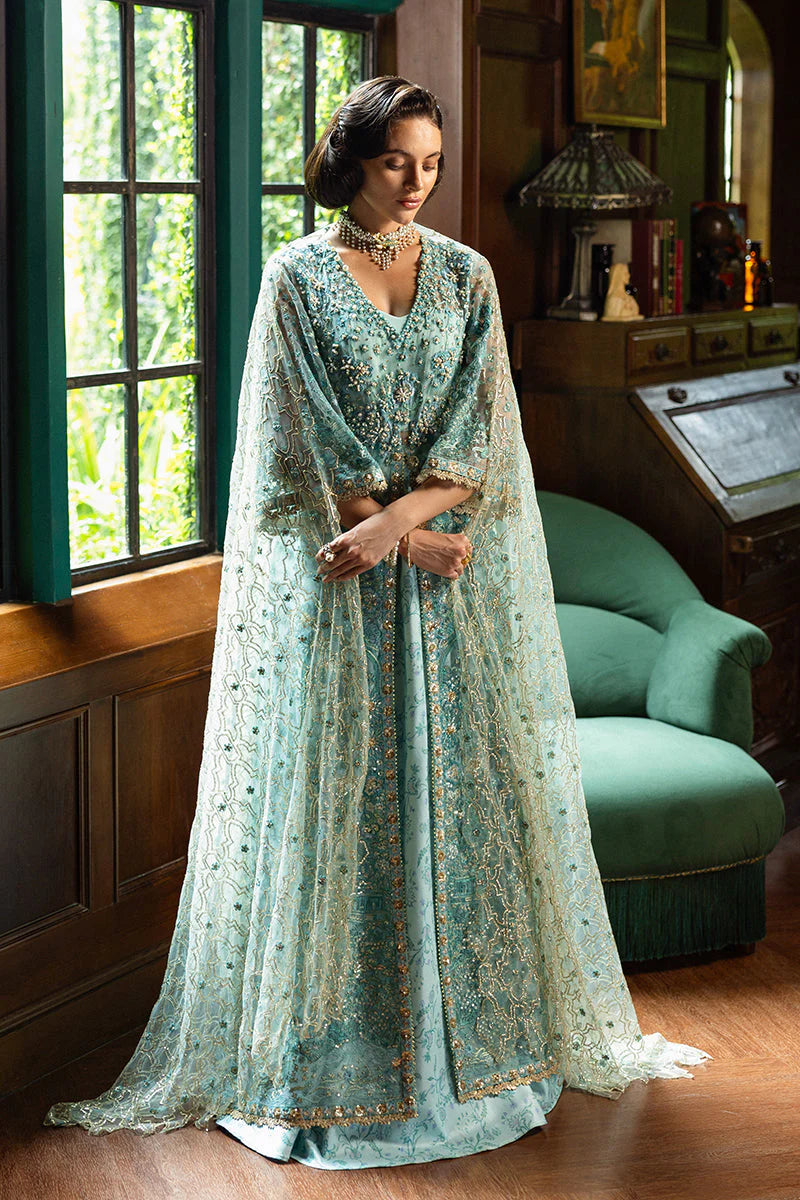 Hemline Inception Endless Love HUNWD250102 Unstitched Wedding Suit - Ice Blue
