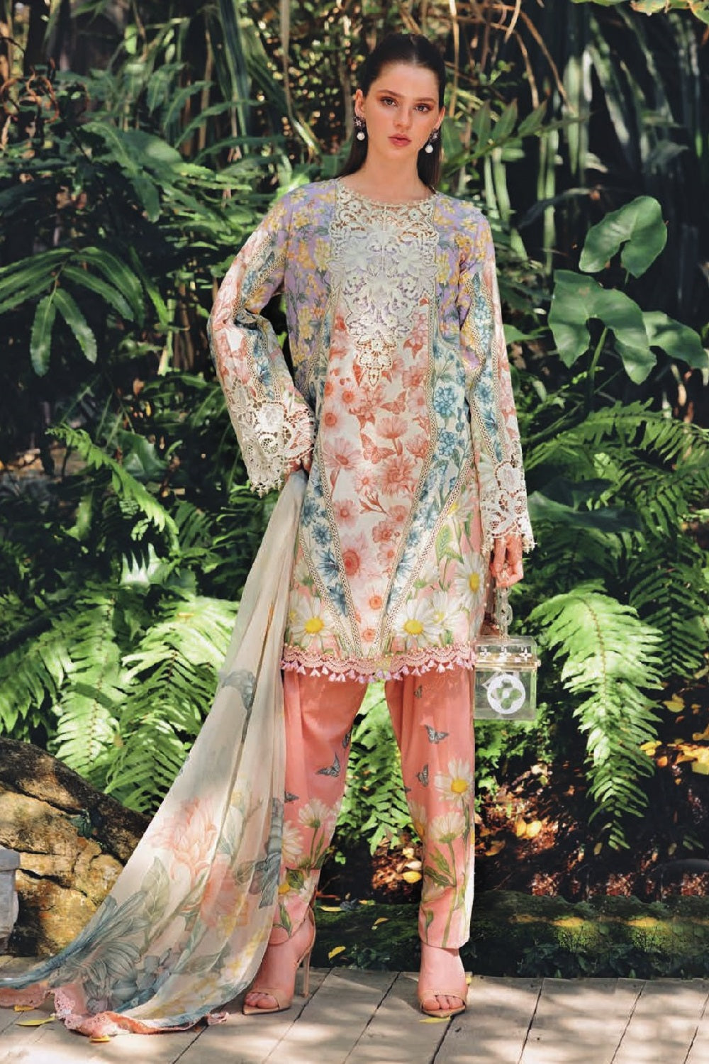 Maria.B M.Prints Volume-29 Design 10B Unstitched 3 Piece - Multicolour