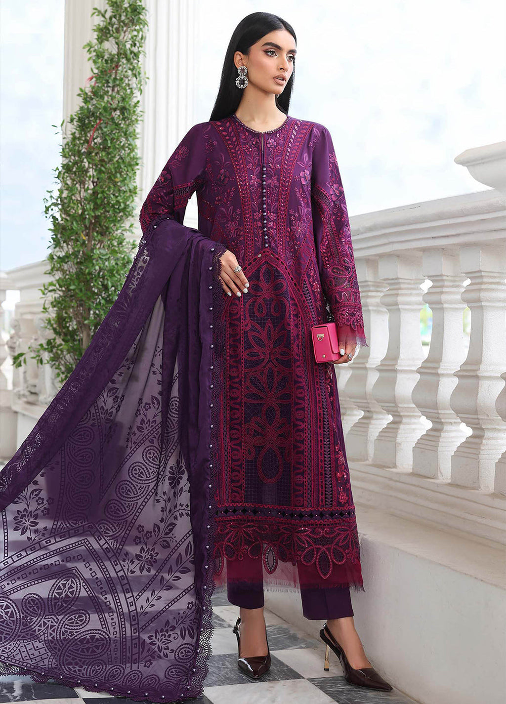 Maria.B Lawn Volume-26 Design D14 Unstitched 3 Piece - Multicolour