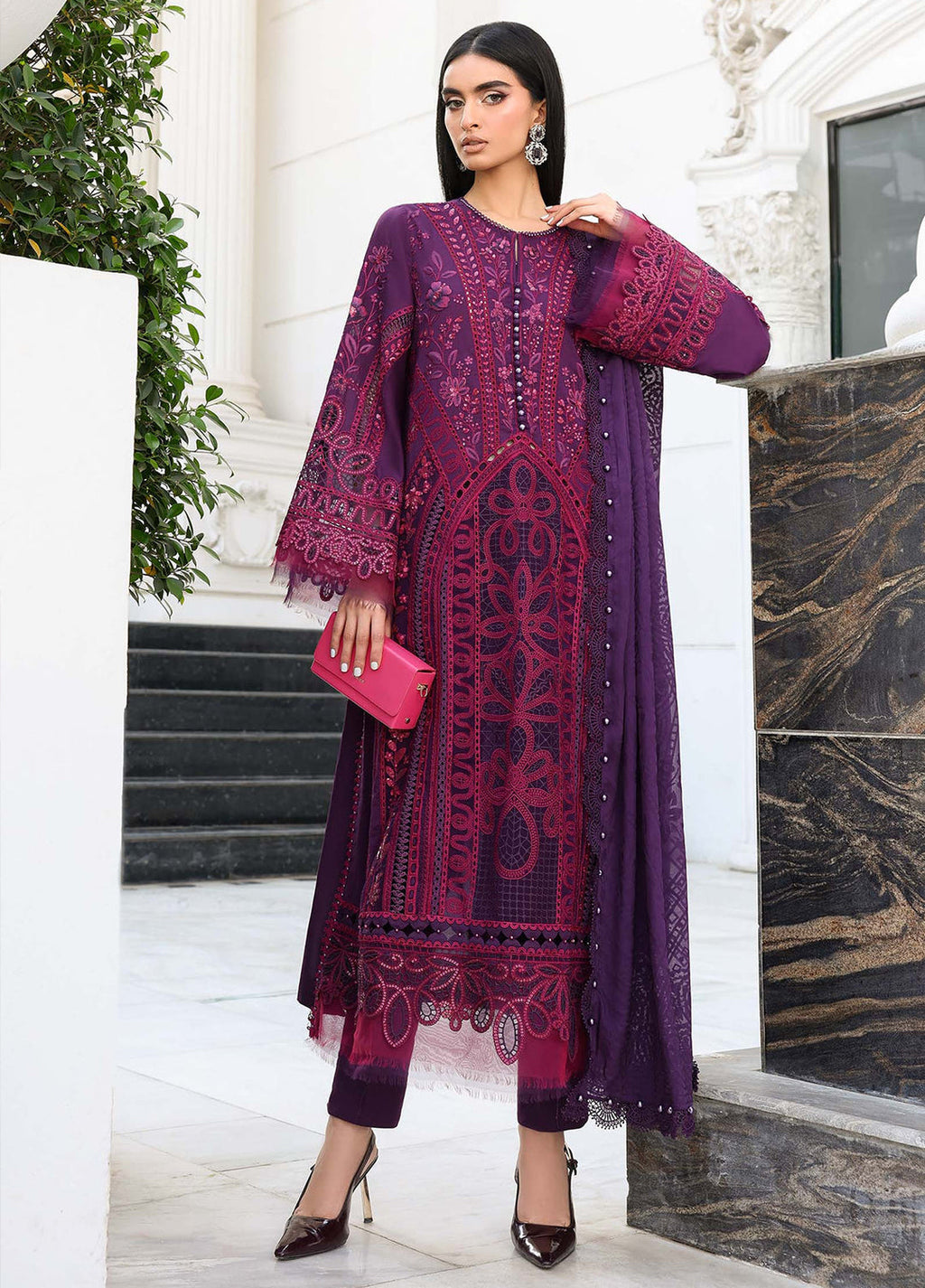 Maria.B Lawn Volume-26 Design D14 Unstitched 3 Piece - Multicolour