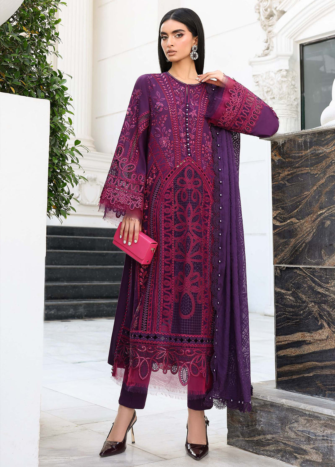 Maria.B Lawn Volume-26 Design D14 Unstitched 3 Piece - Multicolour