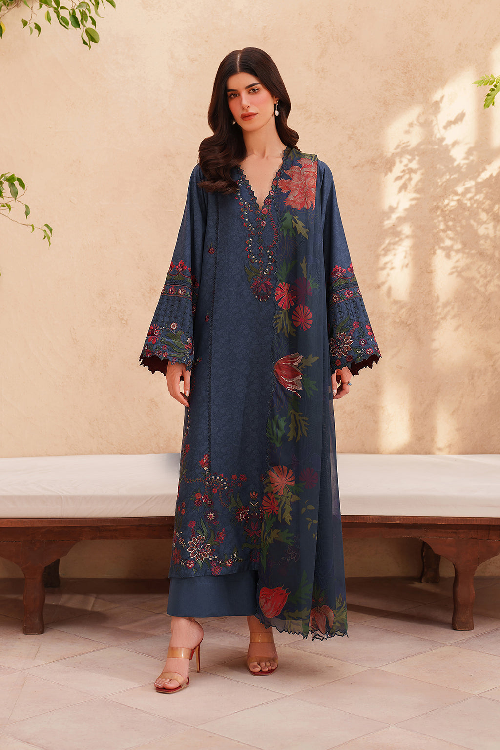 Iznik Eid Lawn '26 EL-01 Unstitched 3 Piece - Navy Blue