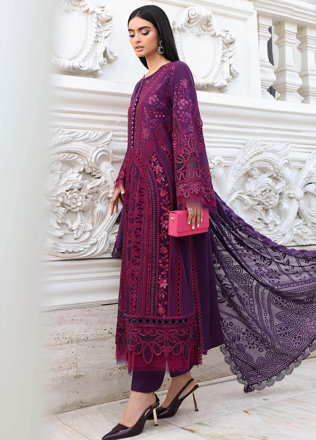 Maria.B Lawn Volume-26 Design D14 Unstitched 3 Piece - Multicolour