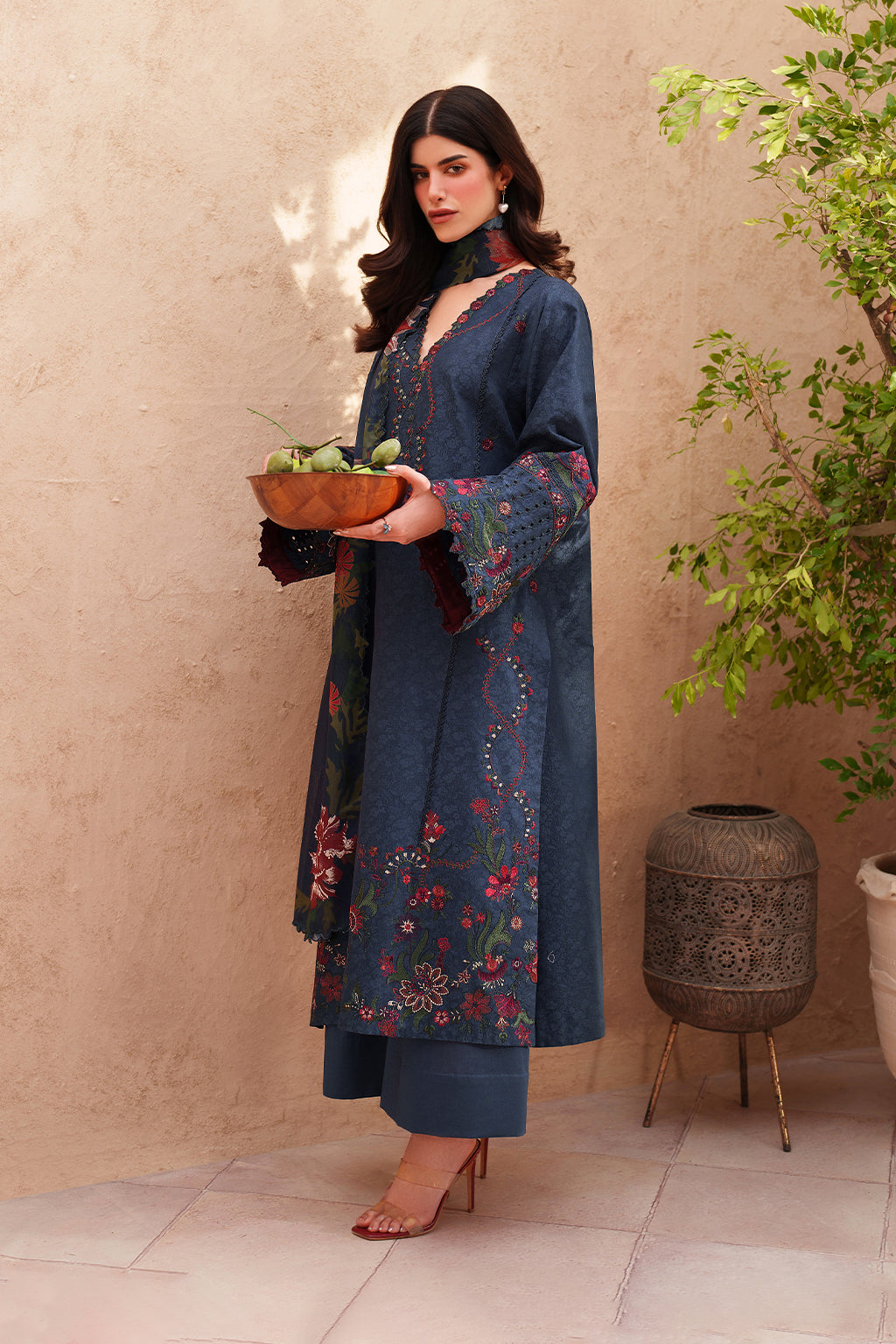 Iznik Eid Lawn '26 EL-01 Unstitched 3 Piece - Navy Blue