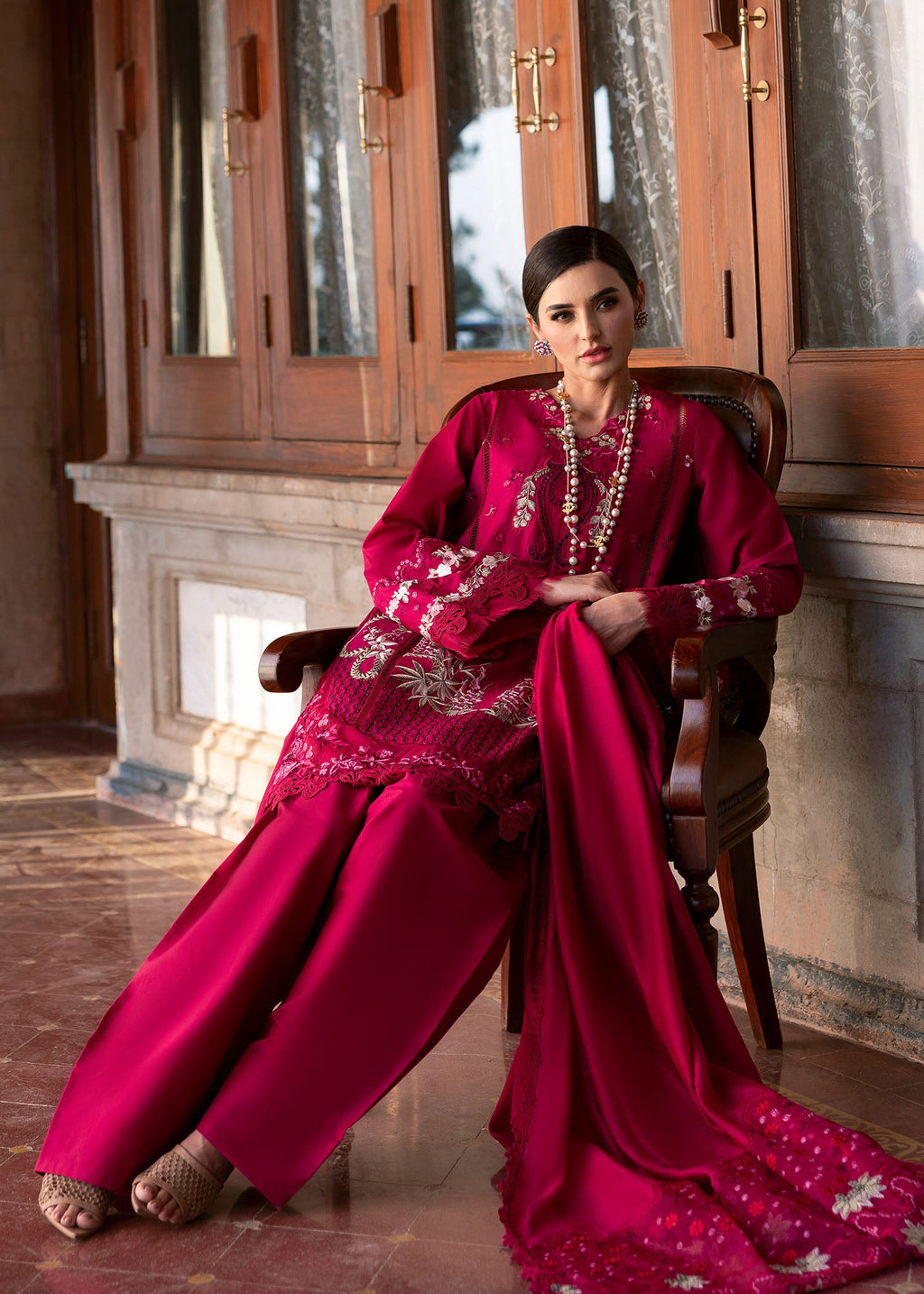 Saira Shakira Bloom Lawn '25 FAYE 7-B Unstitched 3 Piece - Multicolour