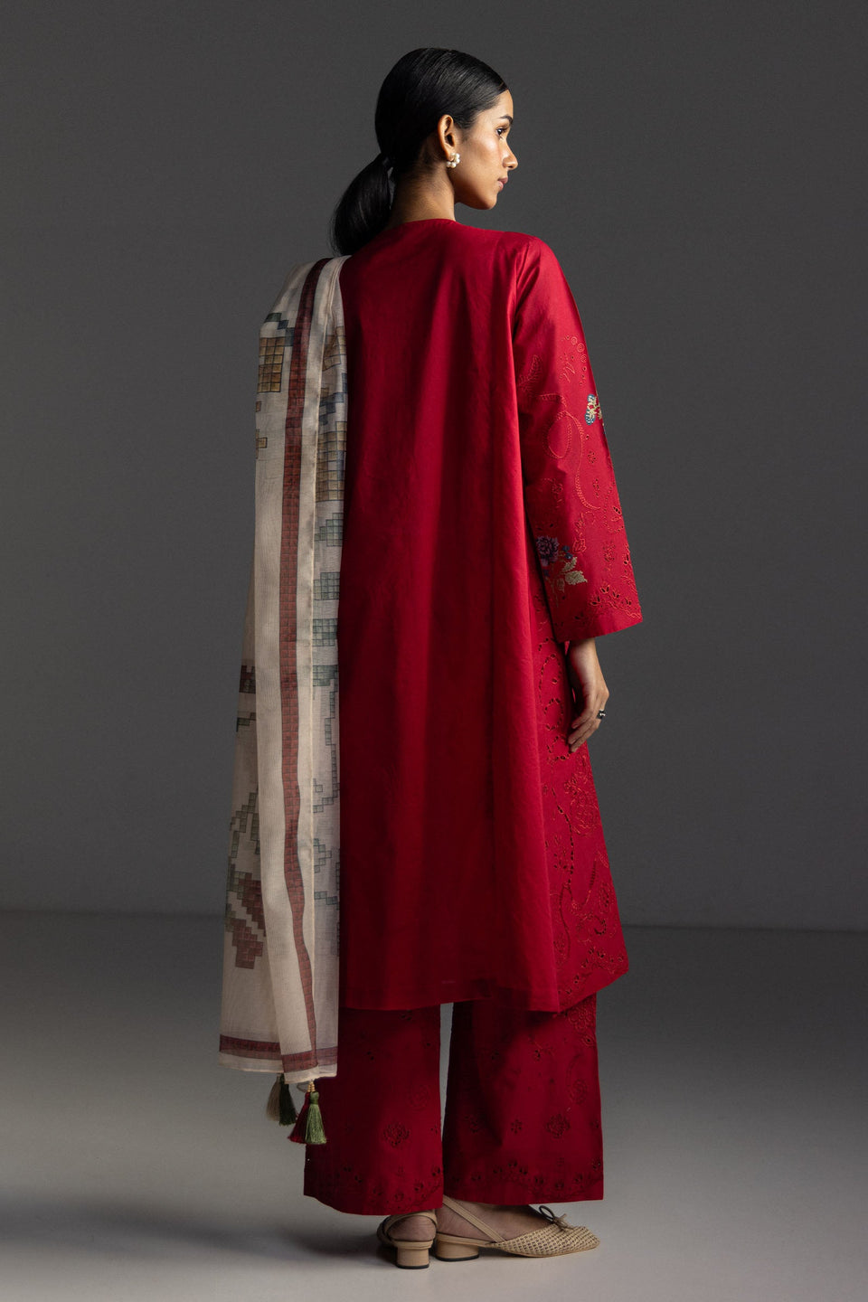 COCO by Zara Shahjahan Lawn 2026 SUNE-10A Unstitched 3 Piece - Red
