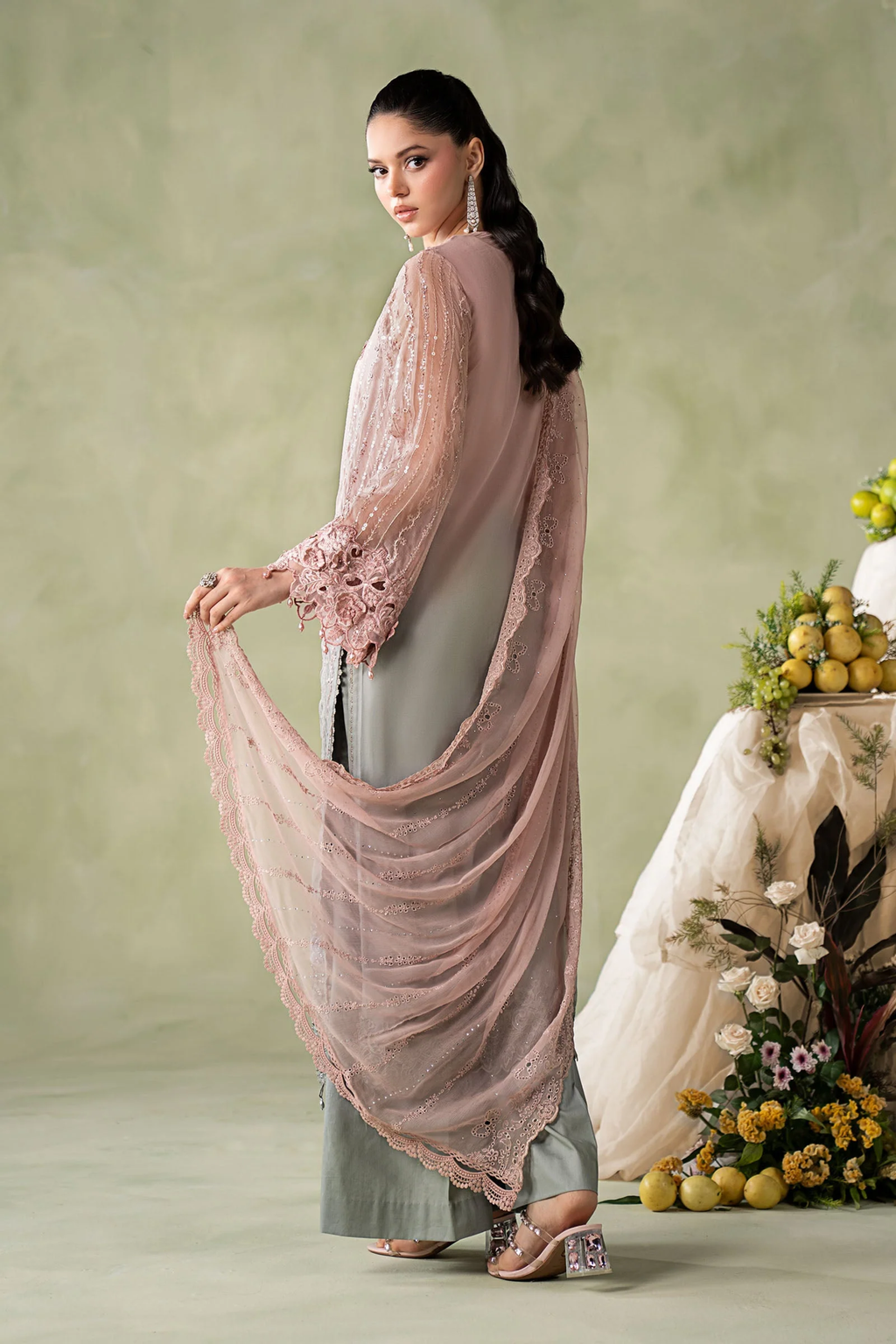 Maria.B Embroidered Chiffon Unstitched 3 Piece