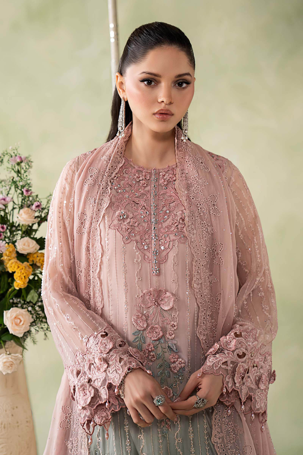 Maria.B Embroidered Chiffon Unstitched 3 Piece