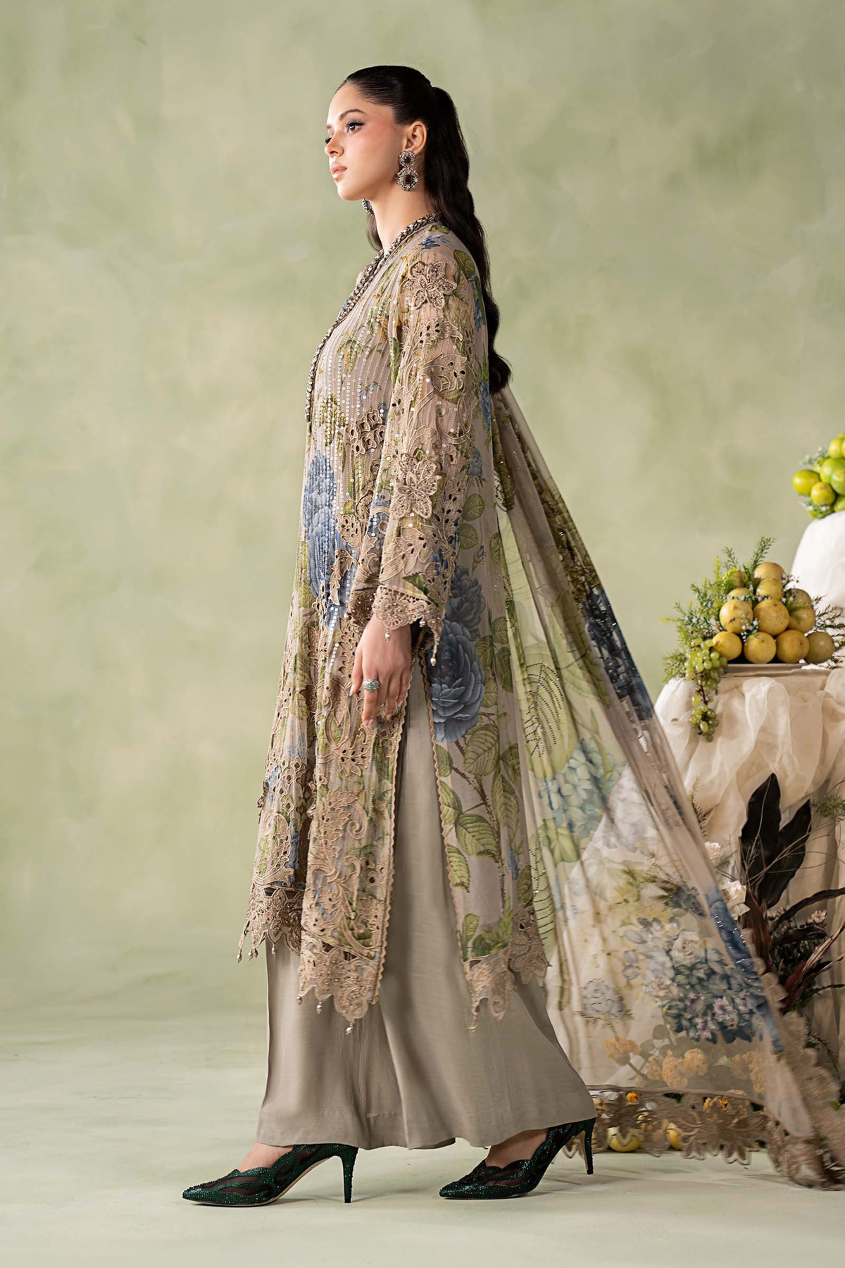 Maria.B Embroidered Chiffon Unstitched 3 Piece