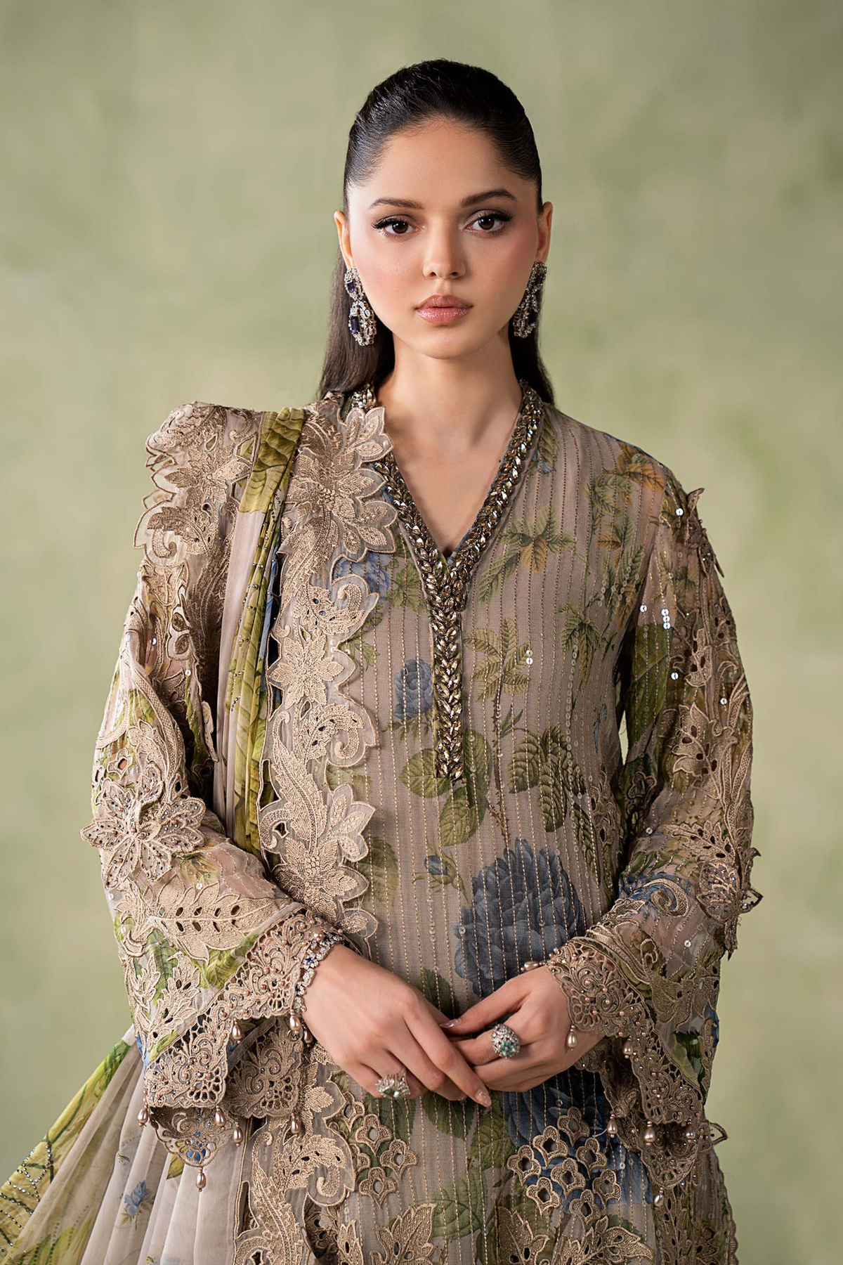 Maria.B Embroidered Chiffon Unstitched 3 Piece
