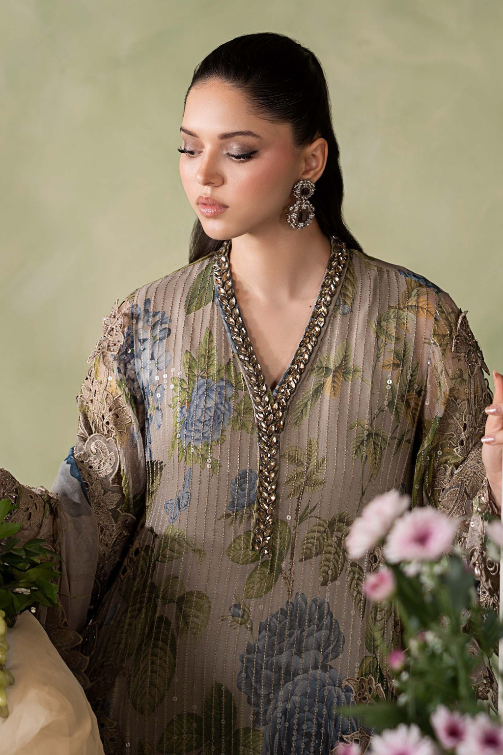 Maria.B Embroidered Chiffon Unstitched 3 Piece
