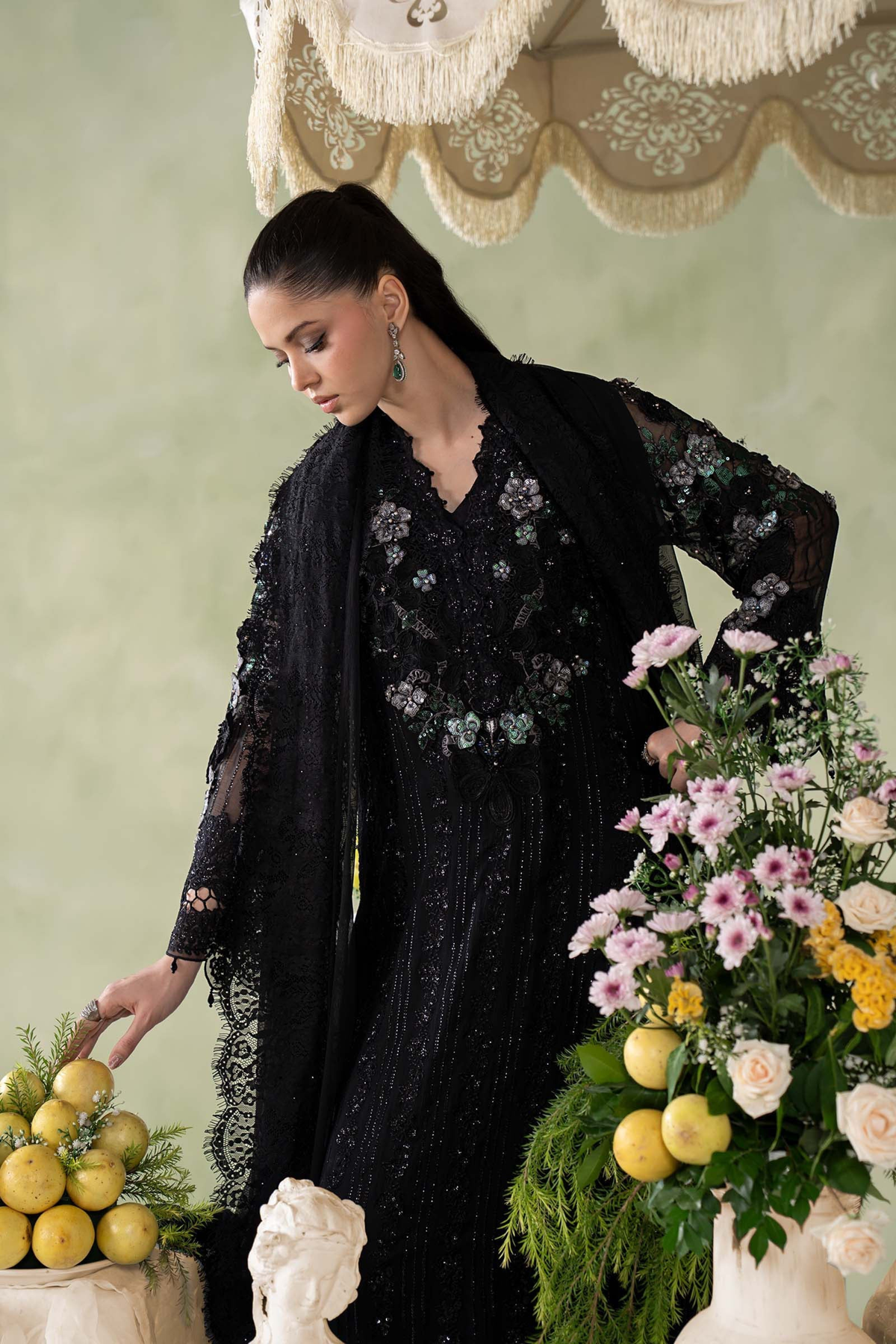 Maria.B Embroidered Chiffon Unstitched 3 Piece
