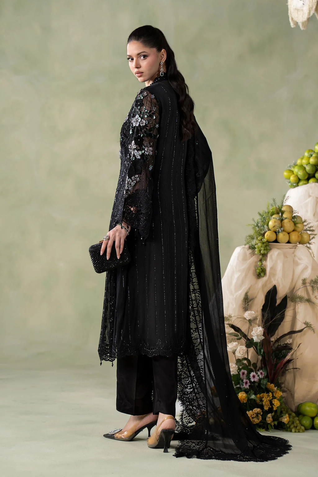 Maria.B Embroidered Chiffon Unstitched 3 Piece
