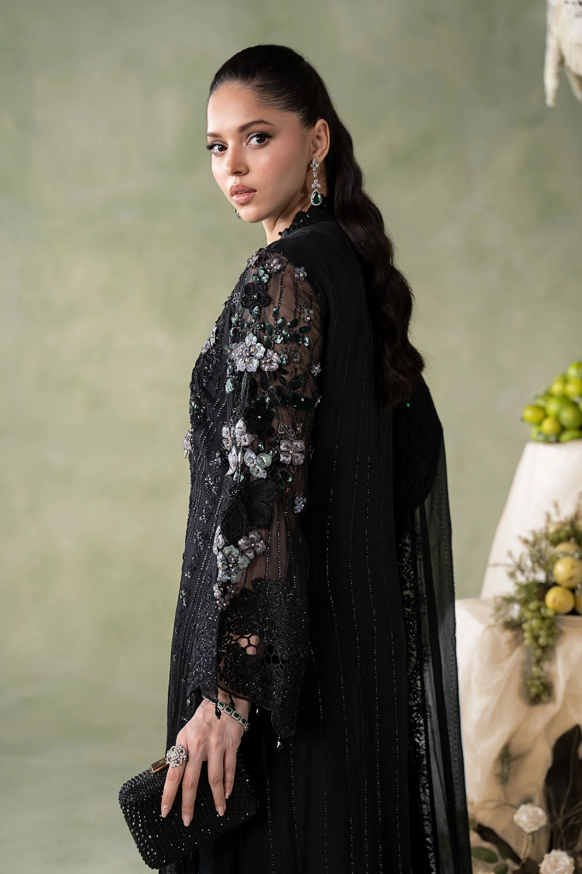 Maria.B Embroidered Chiffon Unstitched 3 Piece