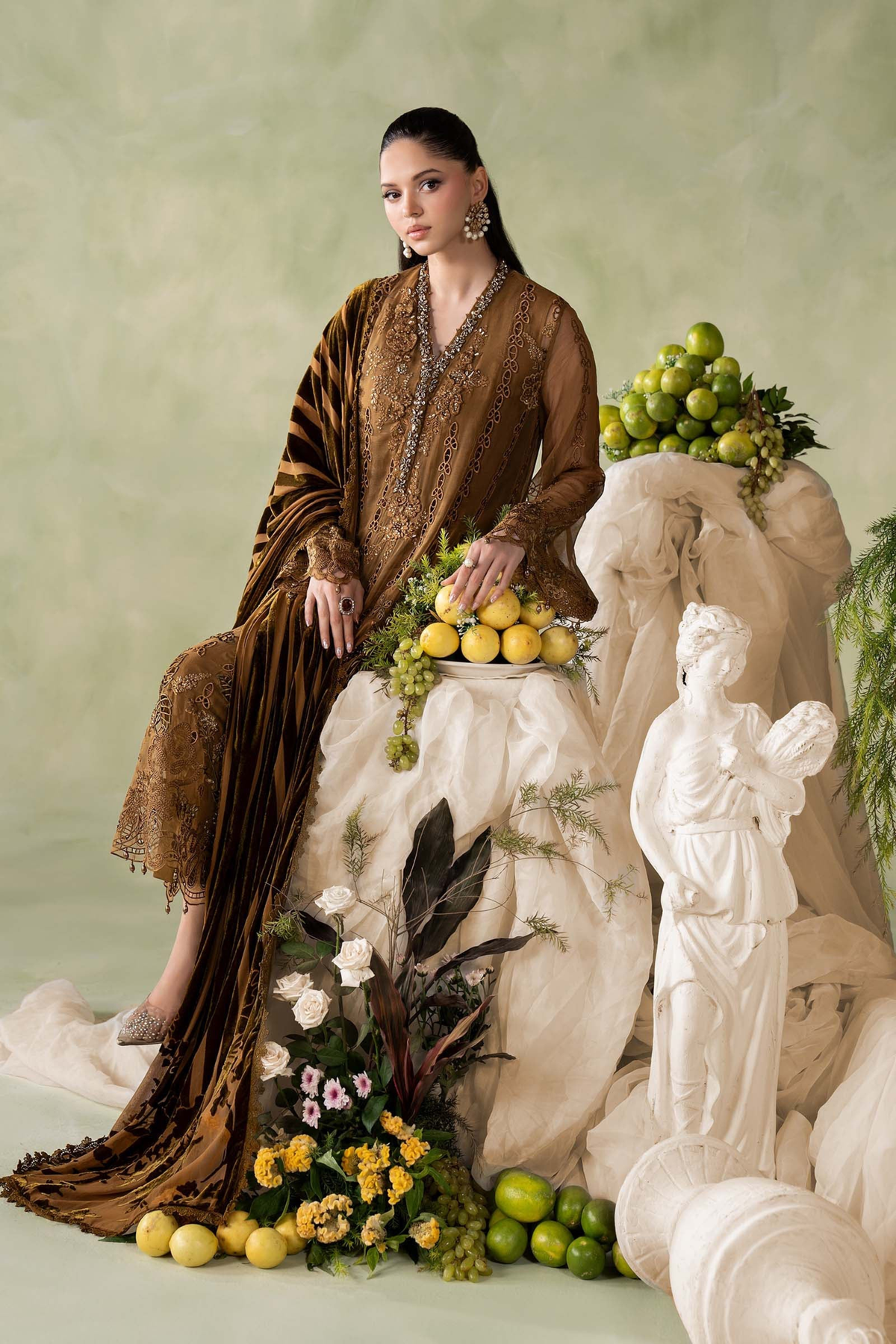 Maria.B Embroidered Chiffon Unstitched 3 Piece