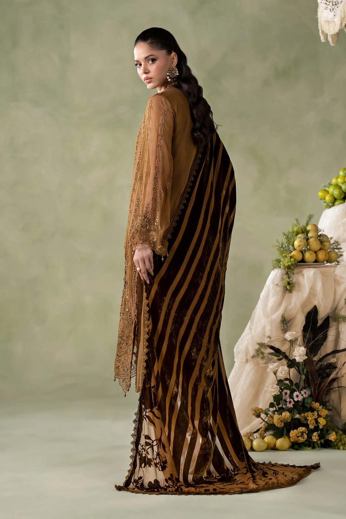 Maria.B Embroidered Chiffon Unstitched 3 Piece