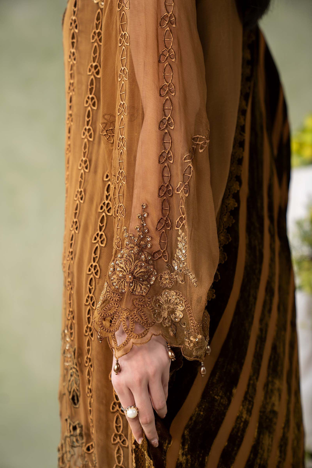 Maria.B Embroidered Chiffon Unstitched 3 Piece