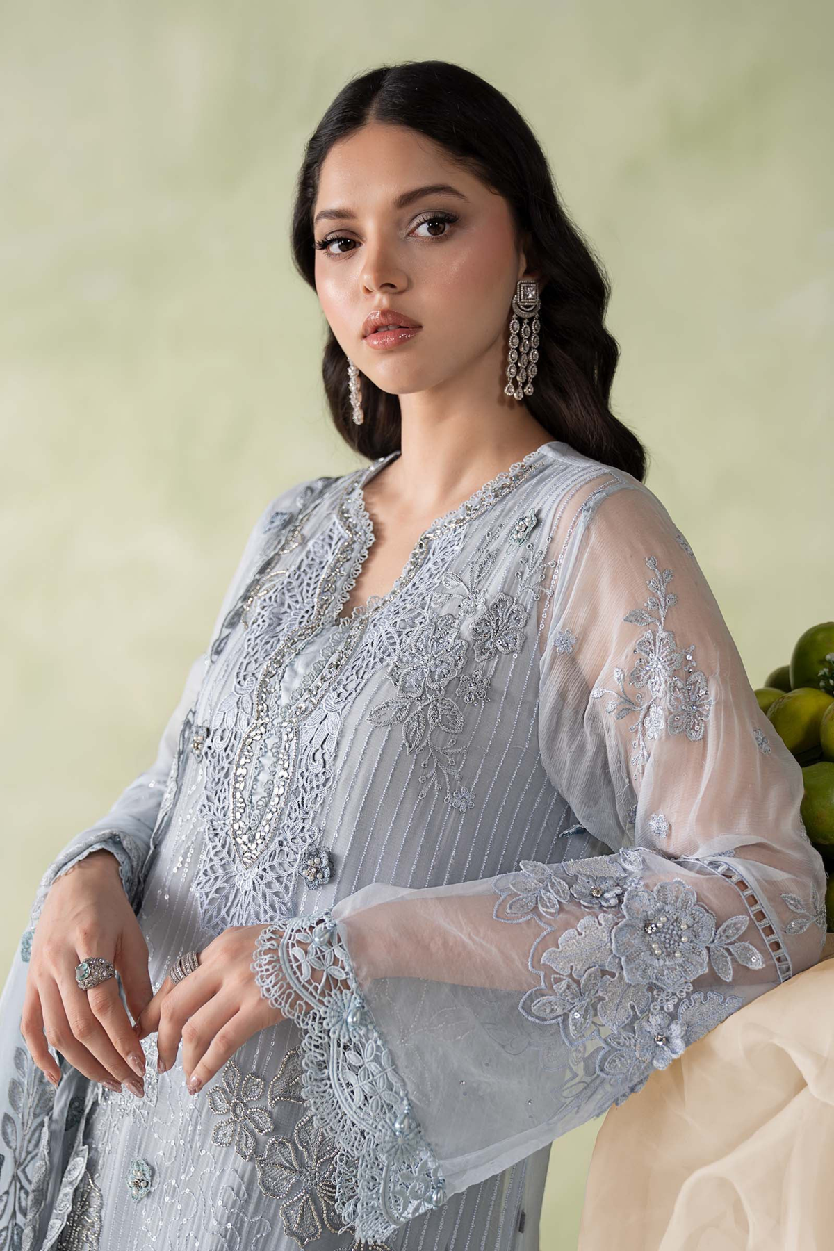 Maria.B Embroidered Chiffon Unstitched 3 Piece