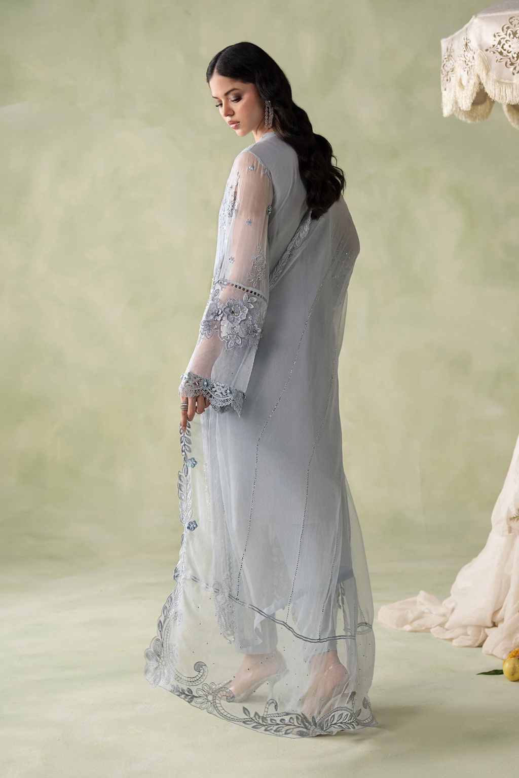 Maria.B Embroidered Chiffon Unstitched 3 Piece
