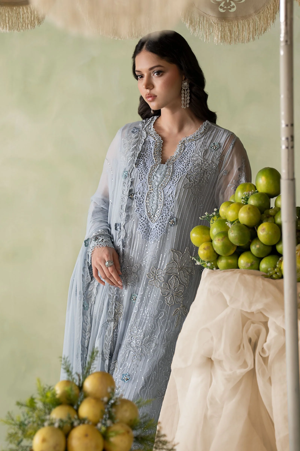 Maria.B Embroidered Chiffon Unstitched 3 Piece