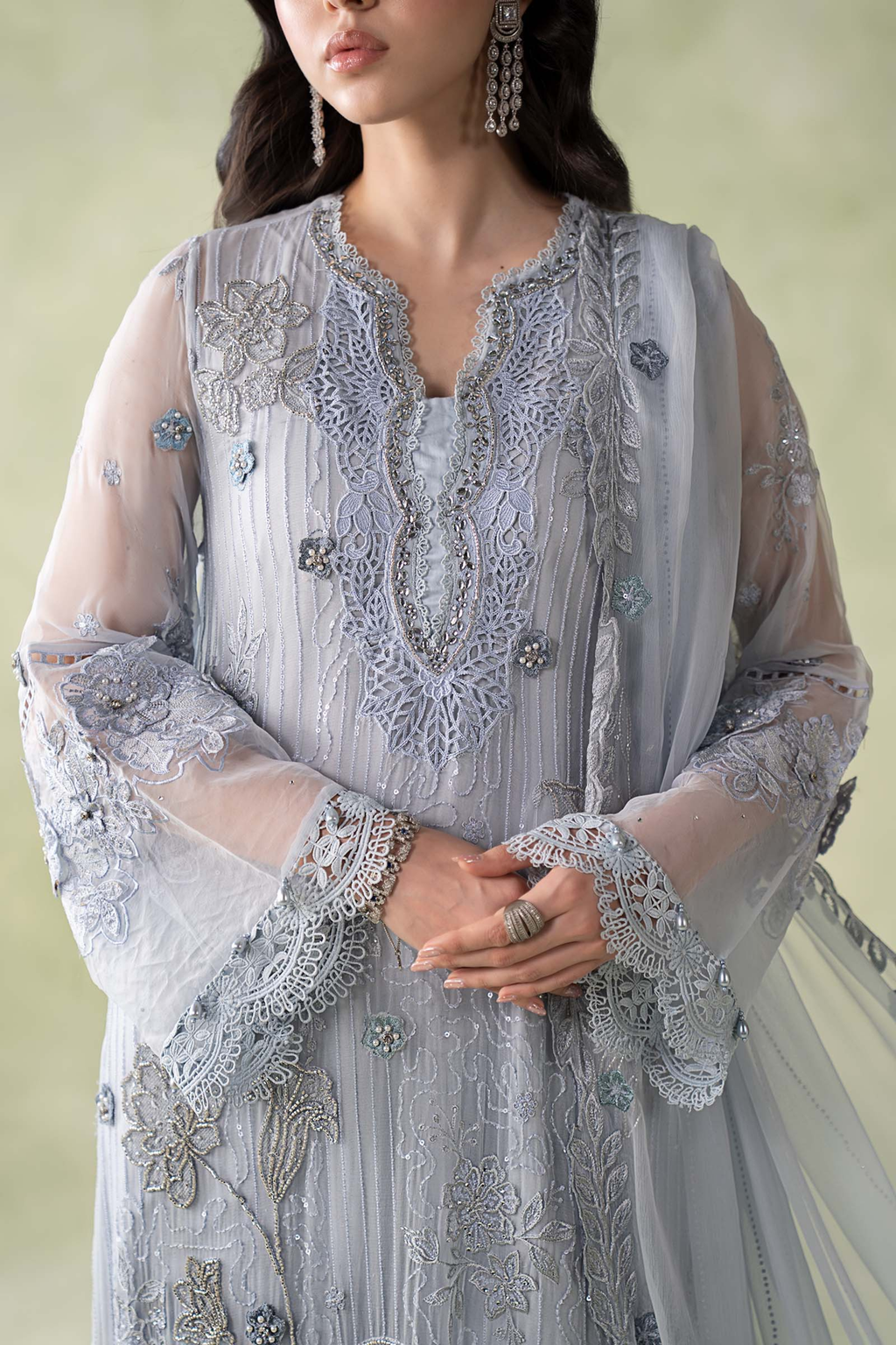 Maria.B Embroidered Chiffon Unstitched 3 Piece