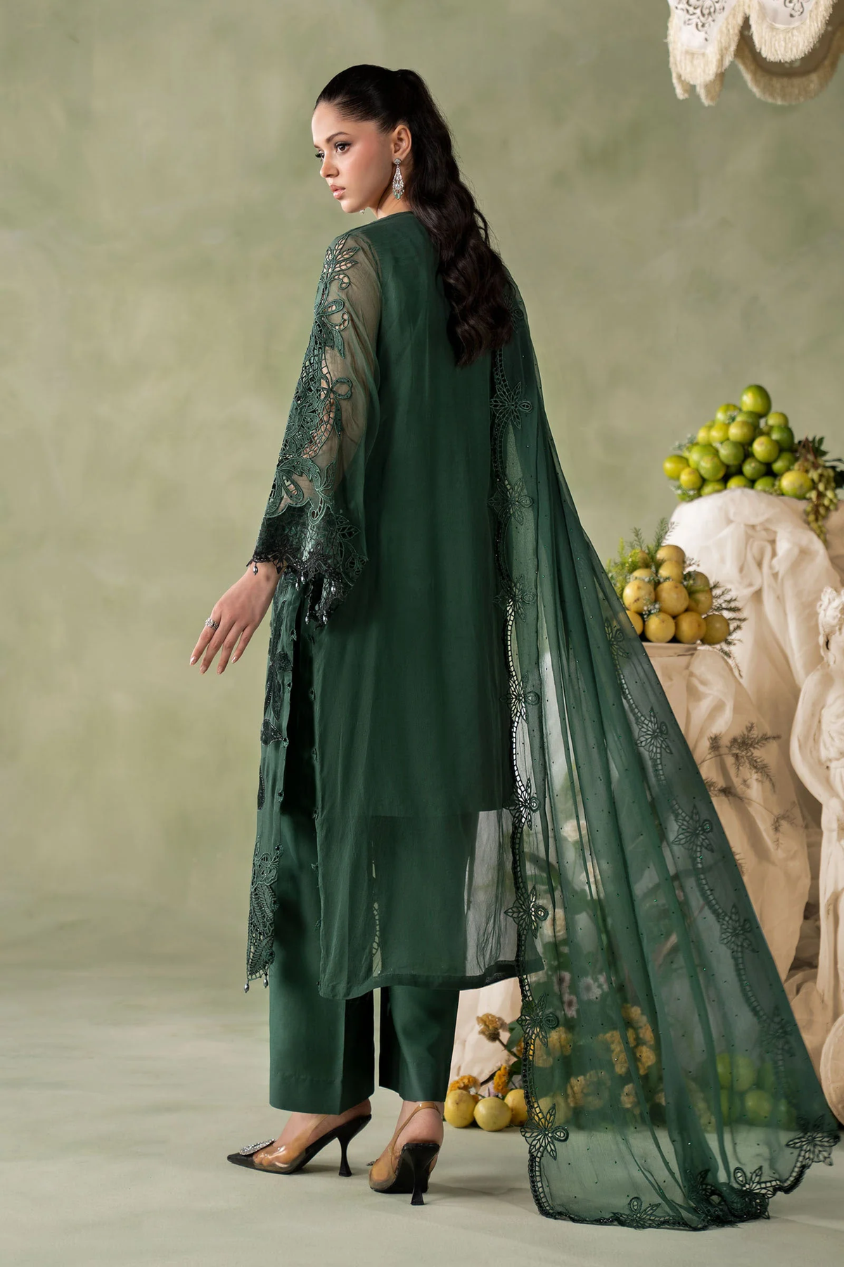 Maria.B Embroidered Chiffon Unstitched 3 Piece