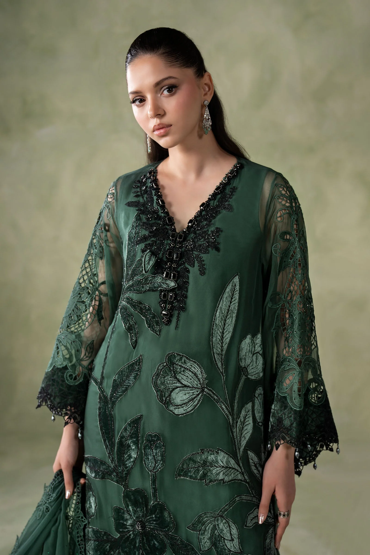 Maria.B Embroidered Chiffon Unstitched 3 Piece