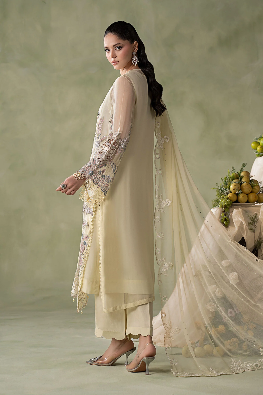 Maria.B Embroidered Chiffon Unstitched 3 Piece