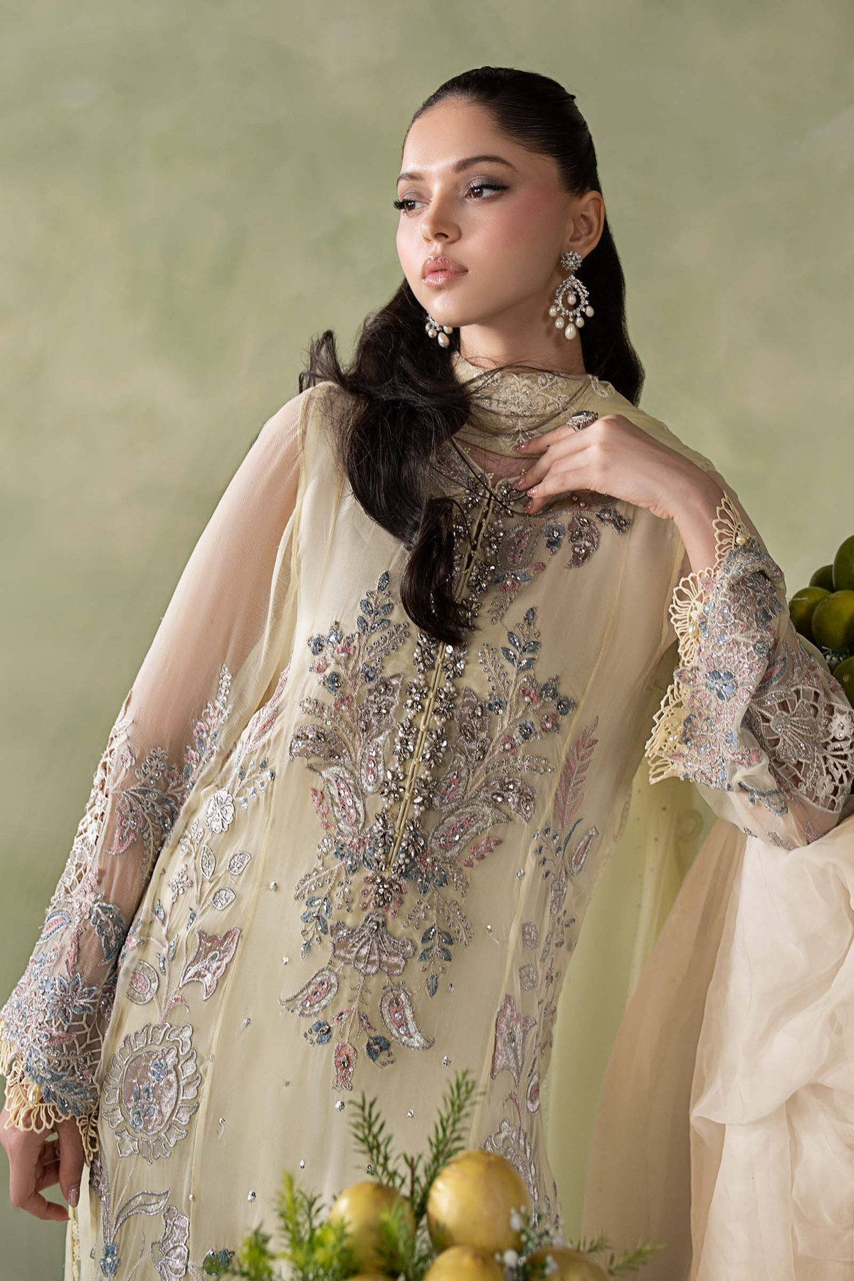 Maria.B Embroidered Chiffon Unstitched 3 Piece