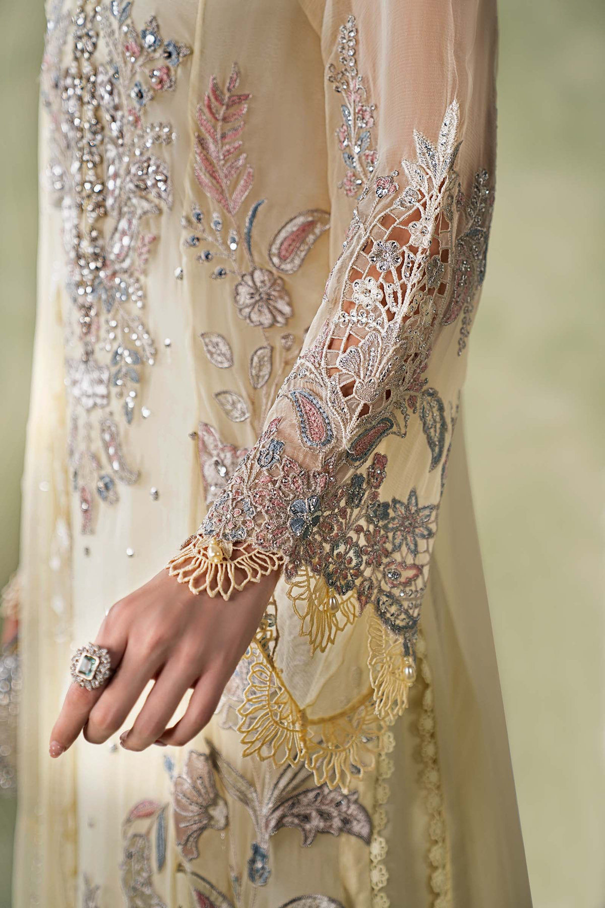 Maria.B Embroidered Chiffon Unstitched 3 Piece