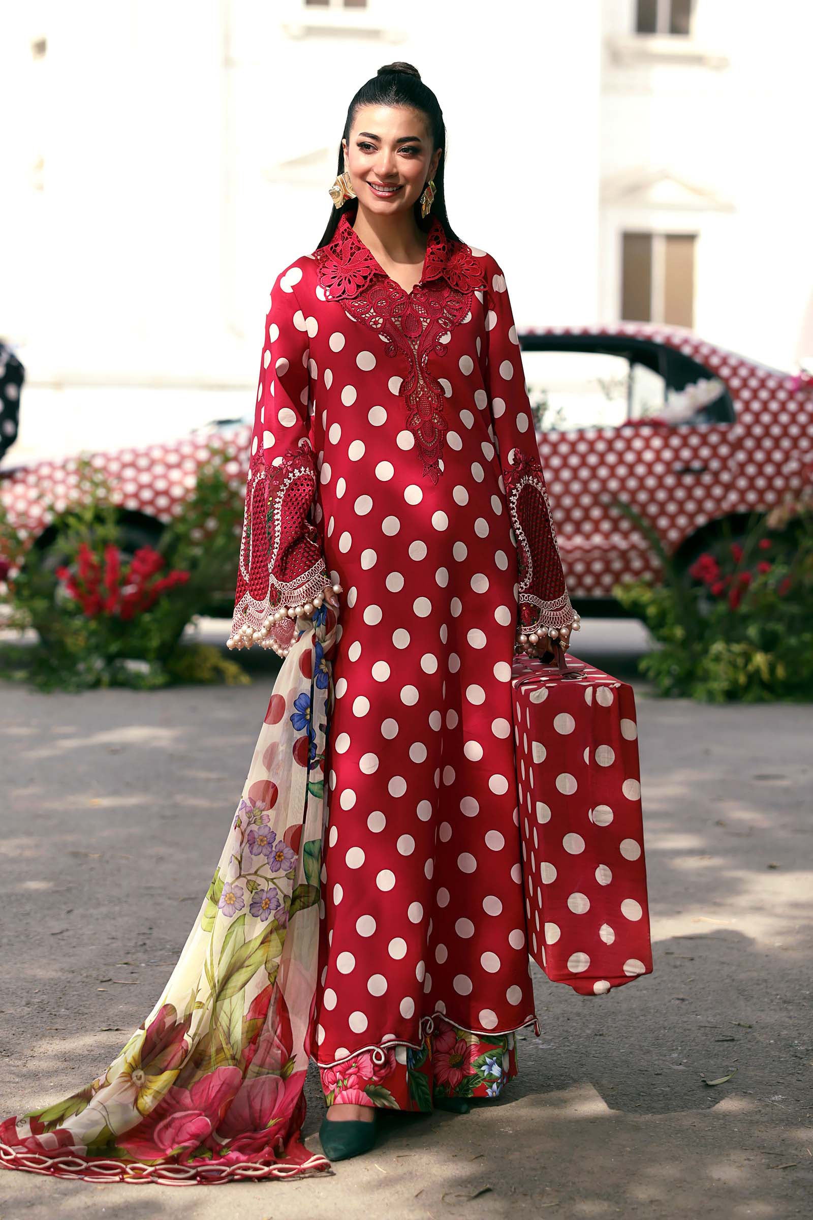 Maria.B M.Prints Volume-30 Design 8B Unstitched 3 Piece - Multicolour
