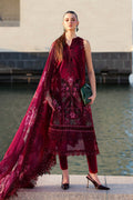 Maria.B Lawn Volume-26 Design 11B Unstitched 3 Piece - Maroon / Black