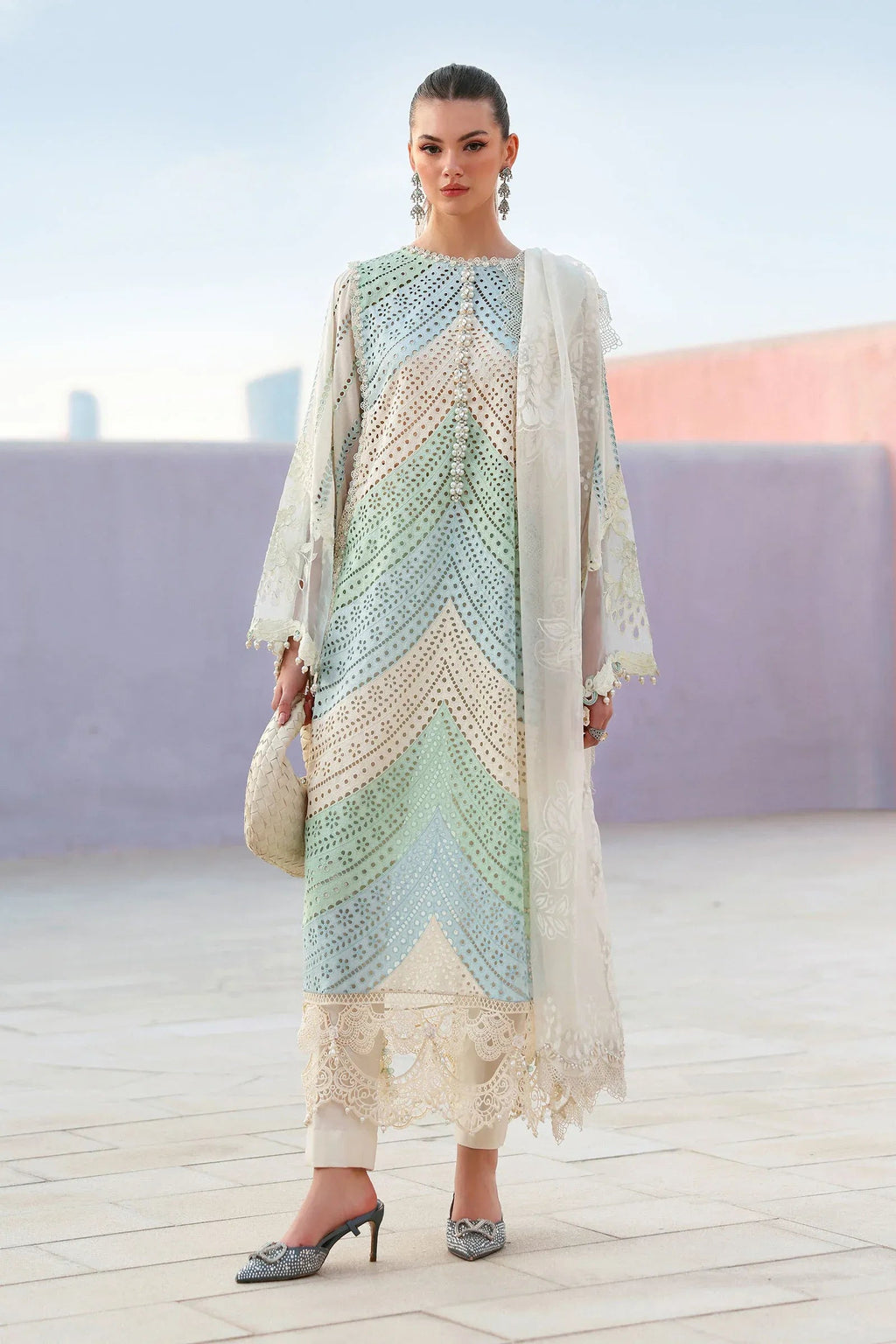 Maria.B Lawn Volume-26 Design 12A Unstitched 3 Piece - Multicolour