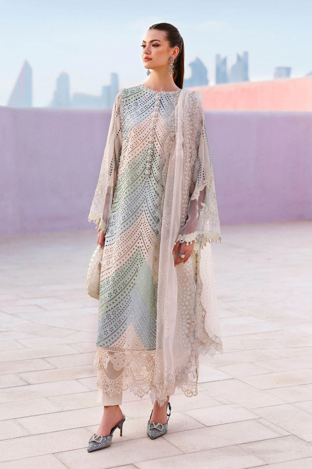 Maria.B Lawn Volume-26 Design 12A Unstitched 3 Piece - Multicolour
