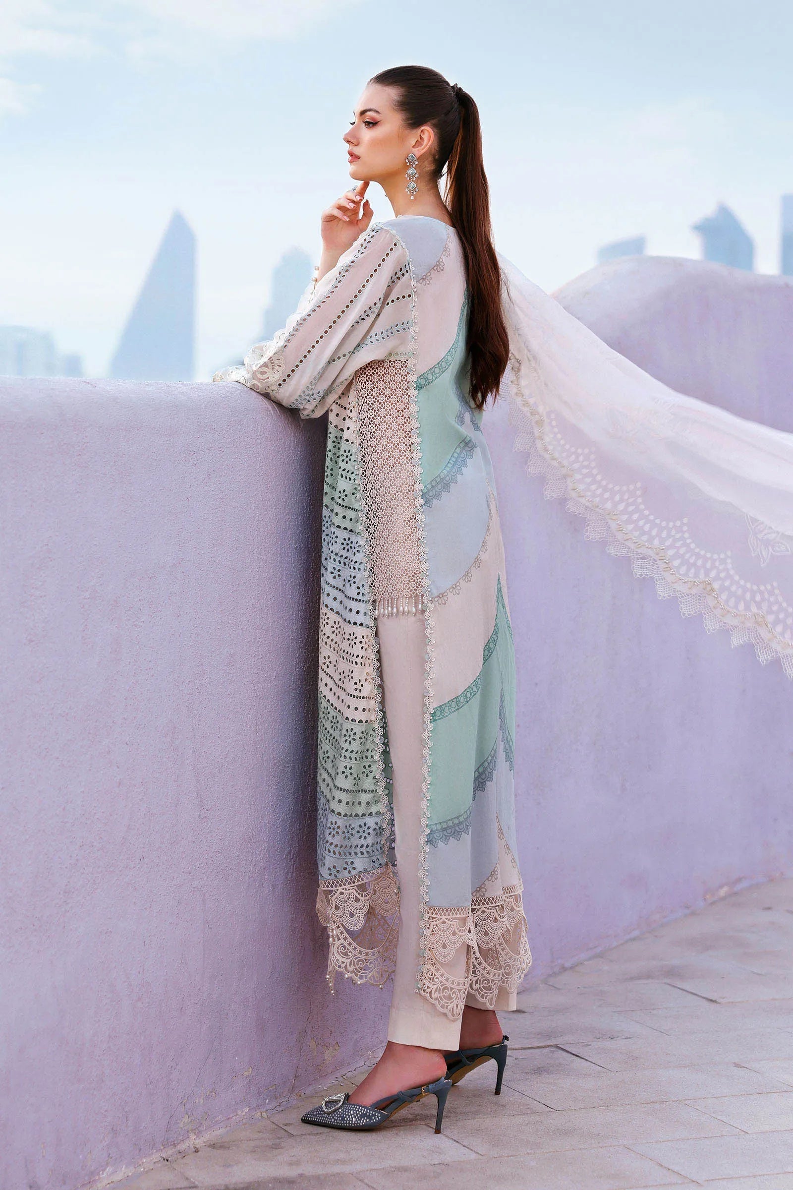 Maria.B Lawn Volume-26 Design 12A Unstitched 3 Piece - Multicolour