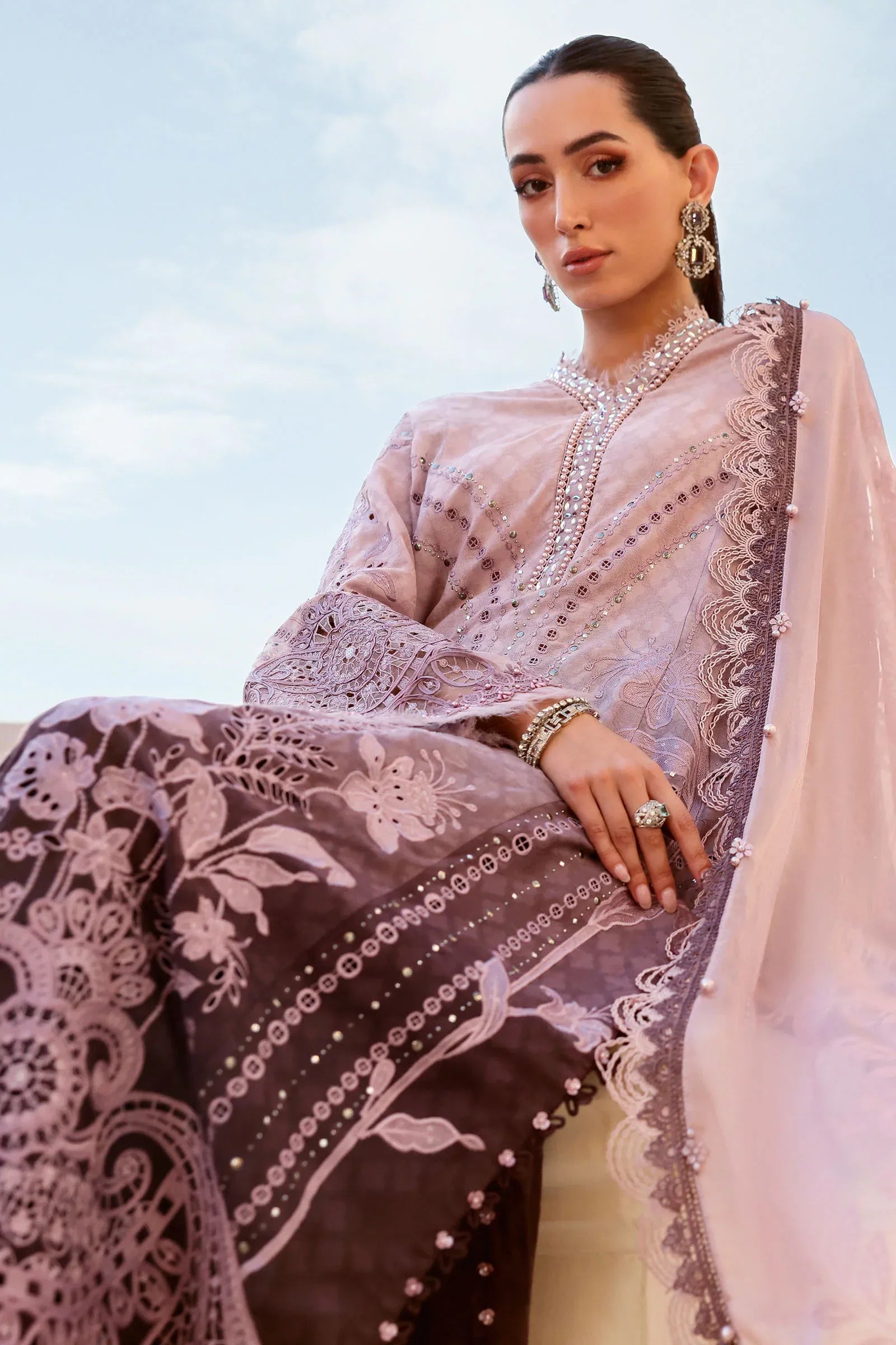 Maria.B Lawn Volume-26 Design 1B Unstitched 3 Piece - Lilac
