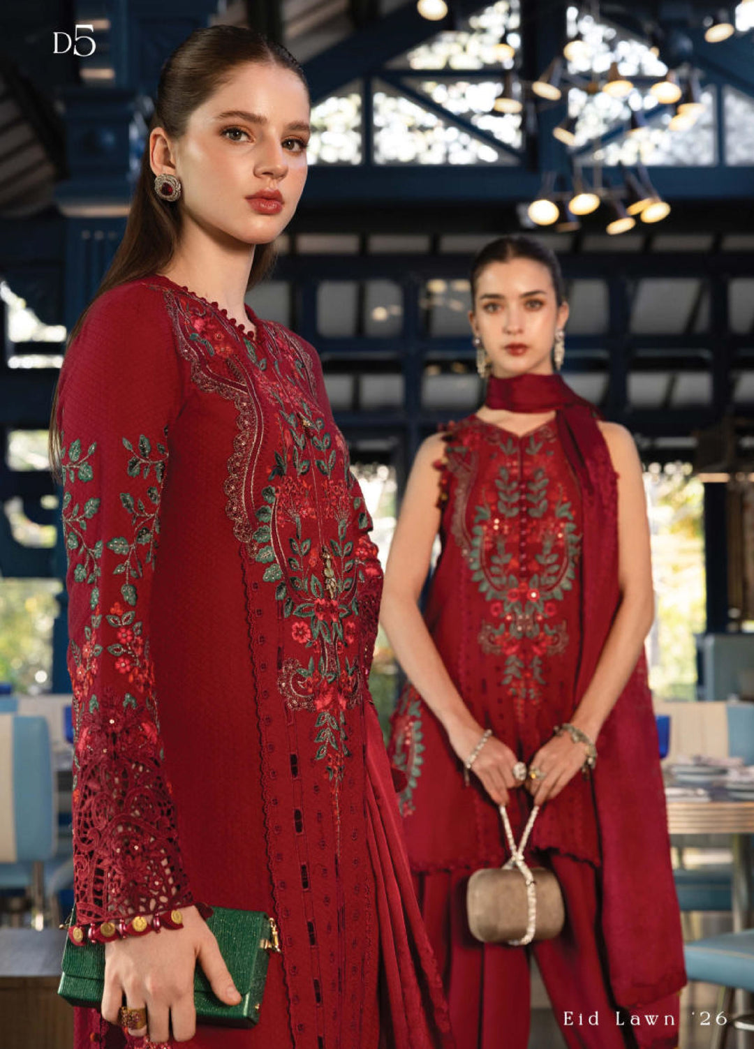 Maria.B Lawn Volume-26 Design D5 Unstitched 3 Piece - Multicolour