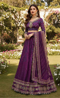 Maria.B Sateen Volume-08 Design D2 Unstitched 3 Piece - Aubergine / Plum