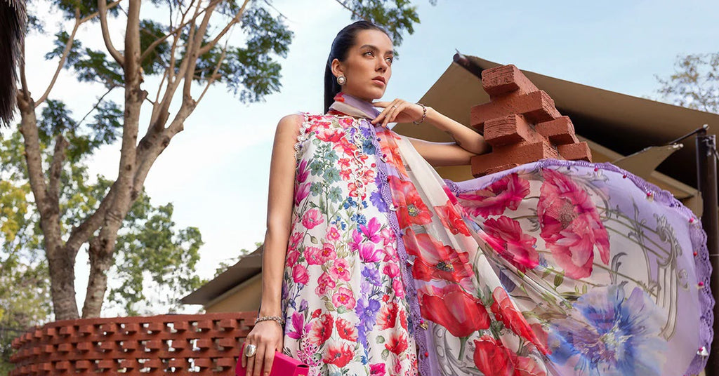 Maria.B M.Prints Volume-29 Design 2A Unstitched 3 Piece - Multicolour Floral