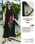 Maria.B Lawn Volume-26 Design D10 Unstitched 3 Piece - Black