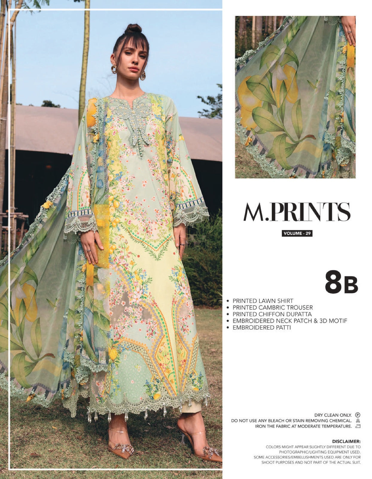 Maria.B M.Prints Volume-29 Design 8B Unstitched 3 Piece - Multicolour
